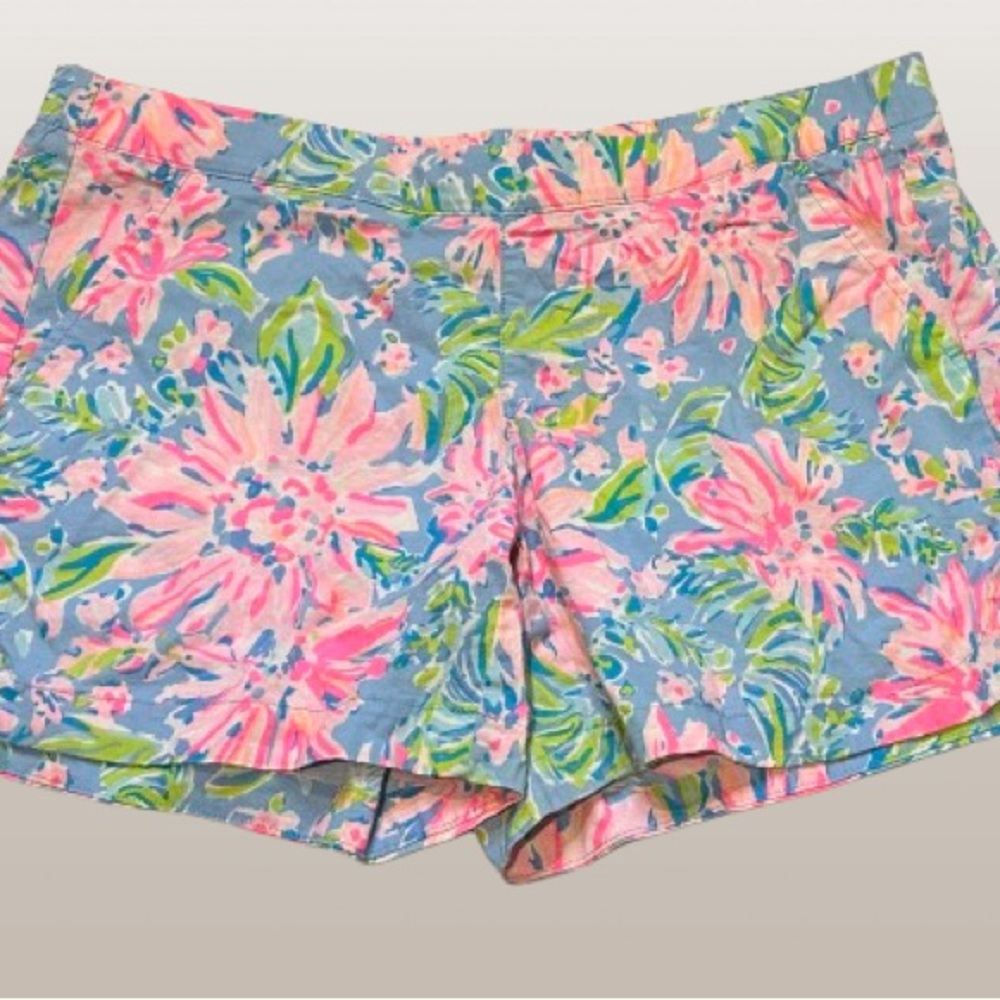 Lilly Pulitzer Ocean View Shorts Small Blue Peri Sunrise Bay